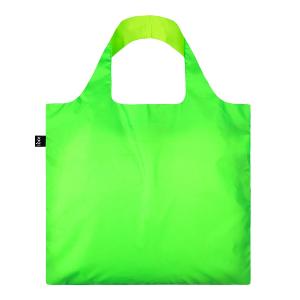 LOQI Opvouwbaar Tasje Gerecycled Neon Groen