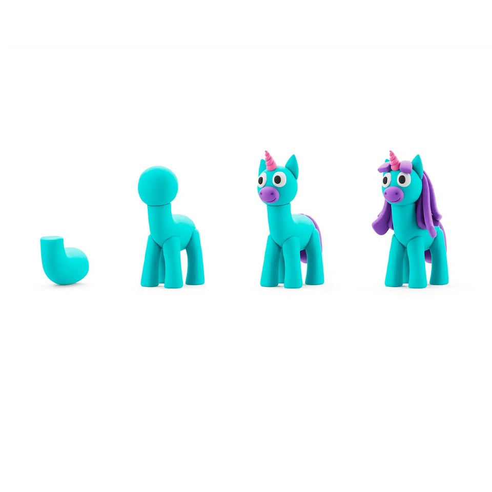 Hey Clay Boetseerklei Rainbow Unicorn- Rainy 3 Kleuren