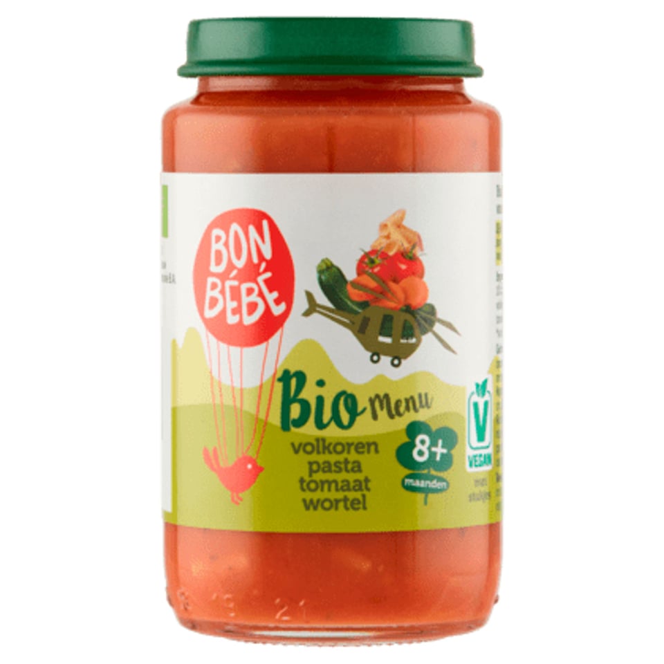 Bonbebe Bio M0811 Volkoren Pasta Tomaat Wortel