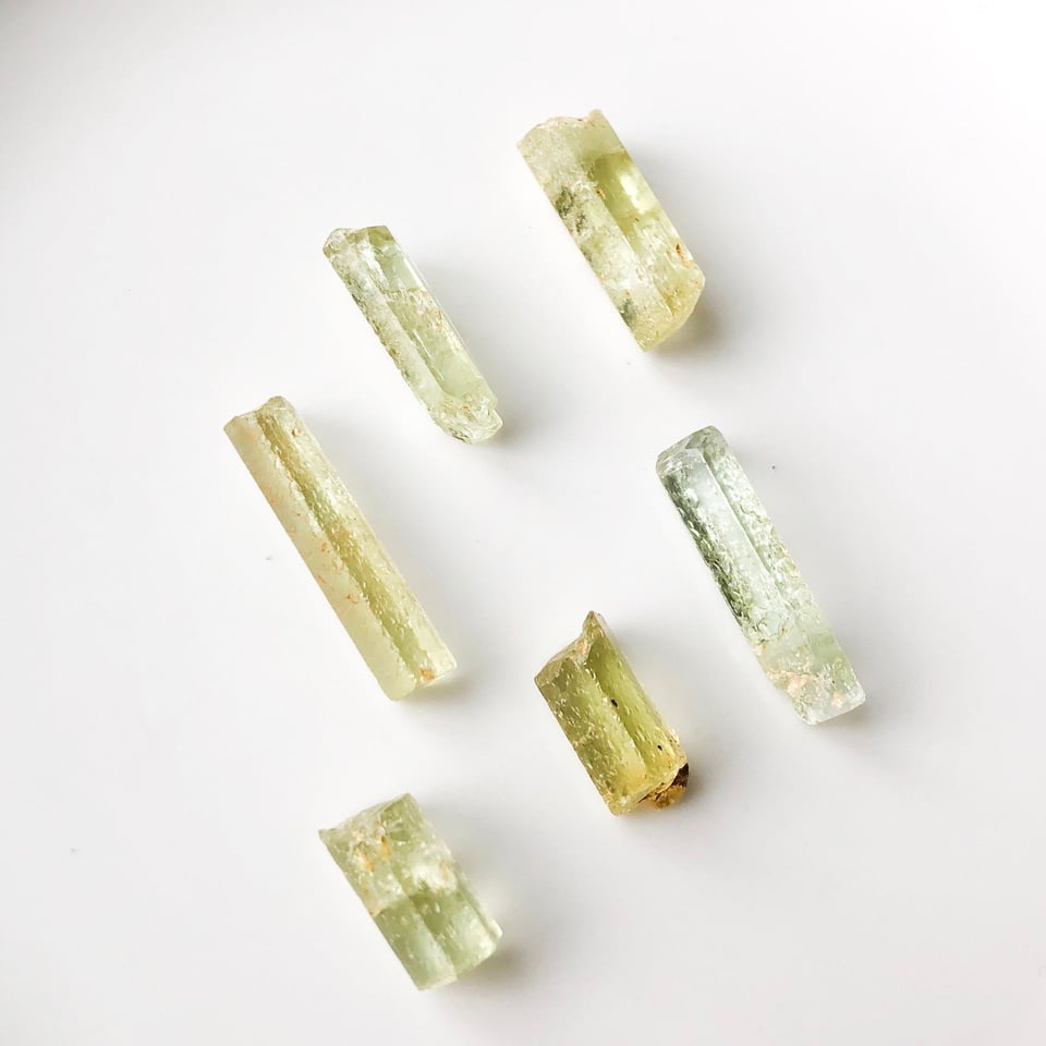 Green Beryl - Natural Terminated Stones