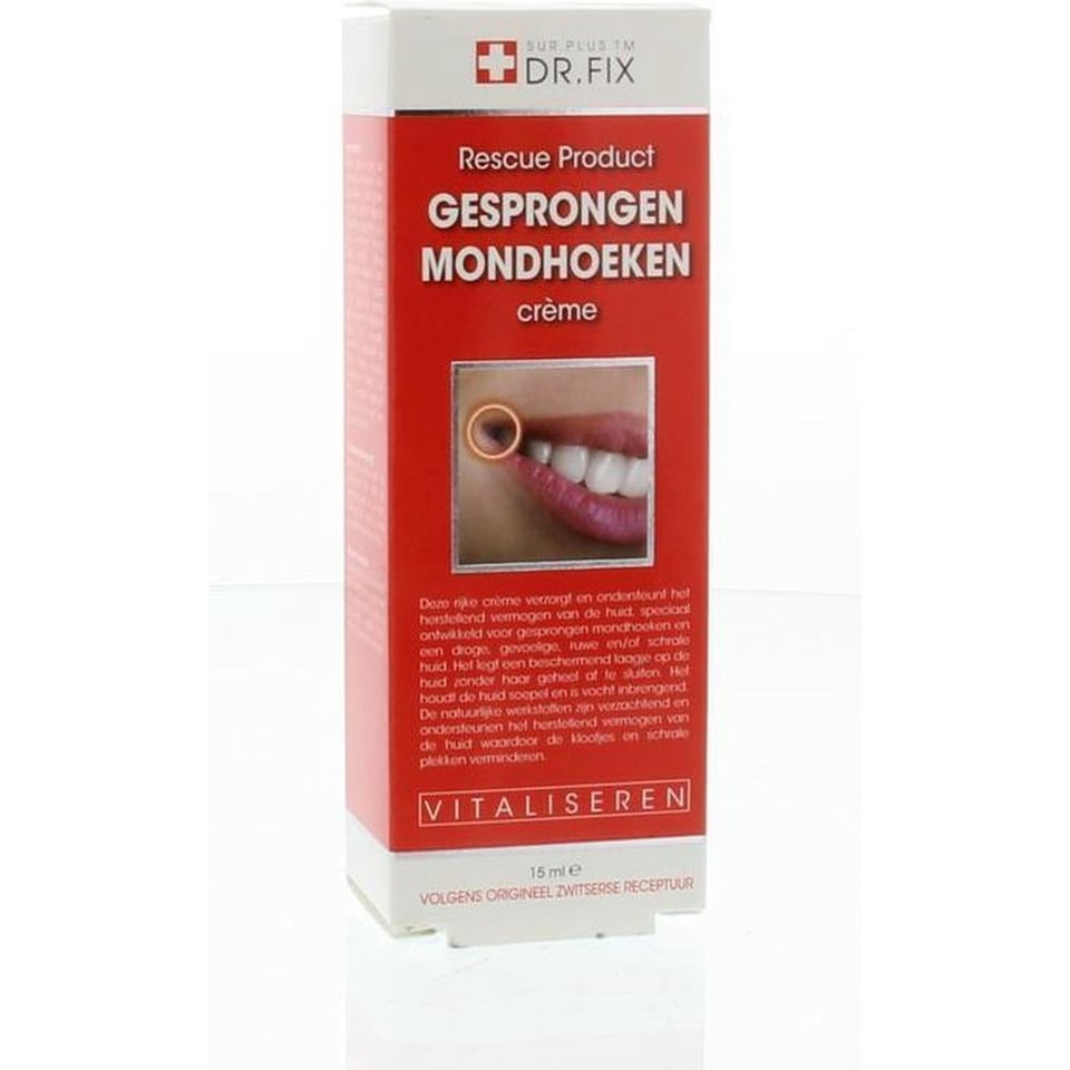 Dr. Fix Kapotte Mondhoeken Crème - 15 Ml - Mondhoeken Crème