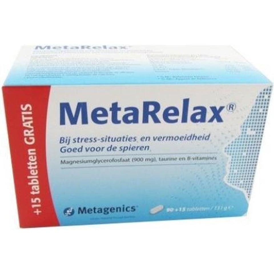 Metarelax Magnesium Voedingssupplement Tabletten 90+15 105 St