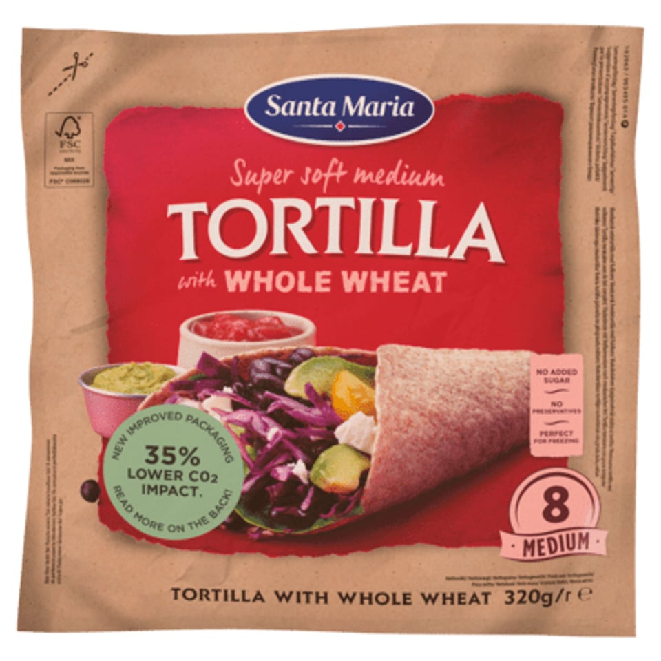 Santa Maria Tortilla Wrap Met Volkorentarwe M 8st