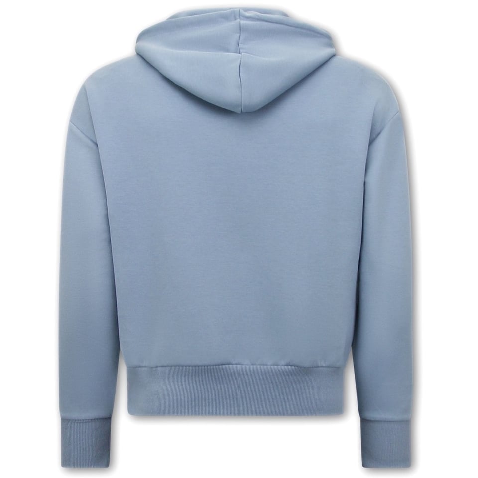 Basic Oversize Fit Hoodie - Blauw