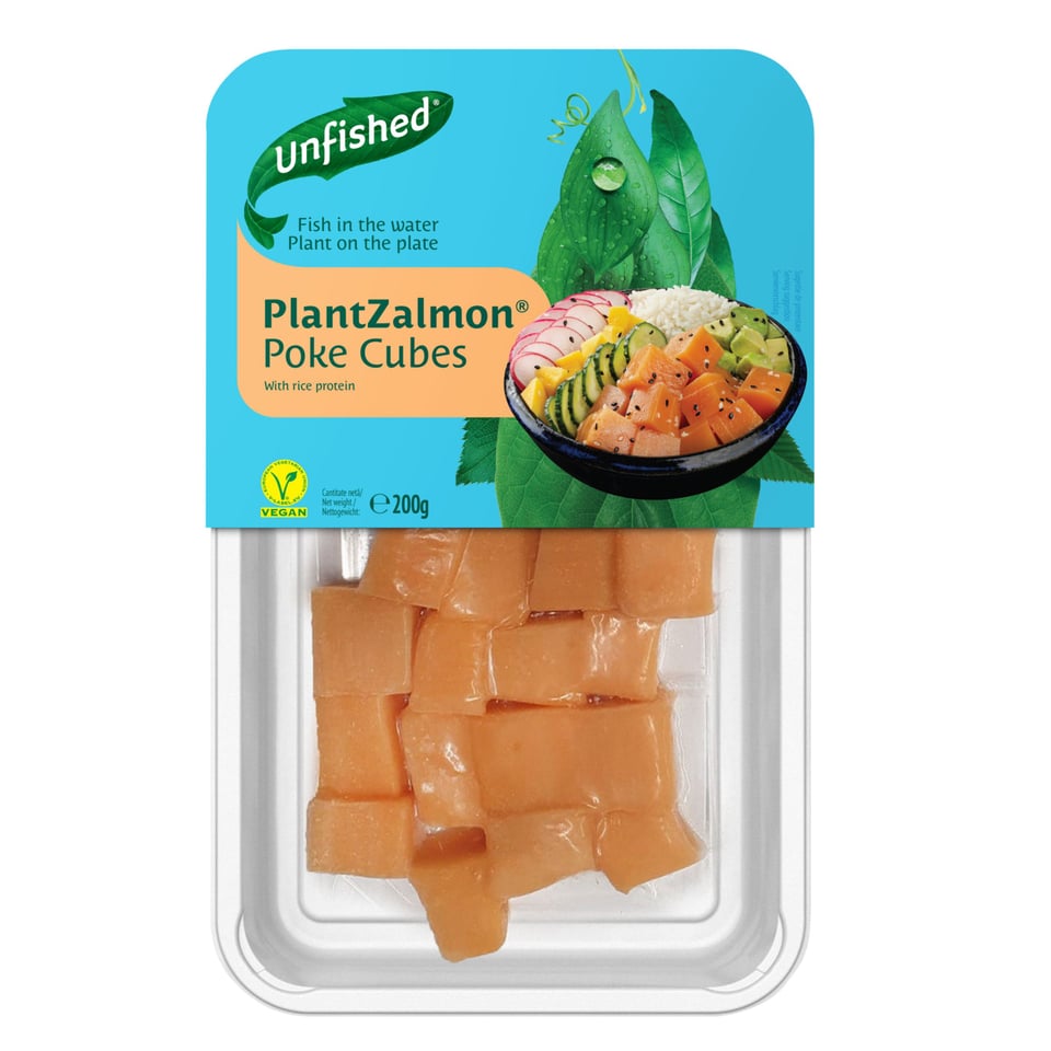 Unfished PlantZalmon Poke Cubes 200g *DIEPVRIESPRODUCT* *DIEPVRIESPRODUCT*