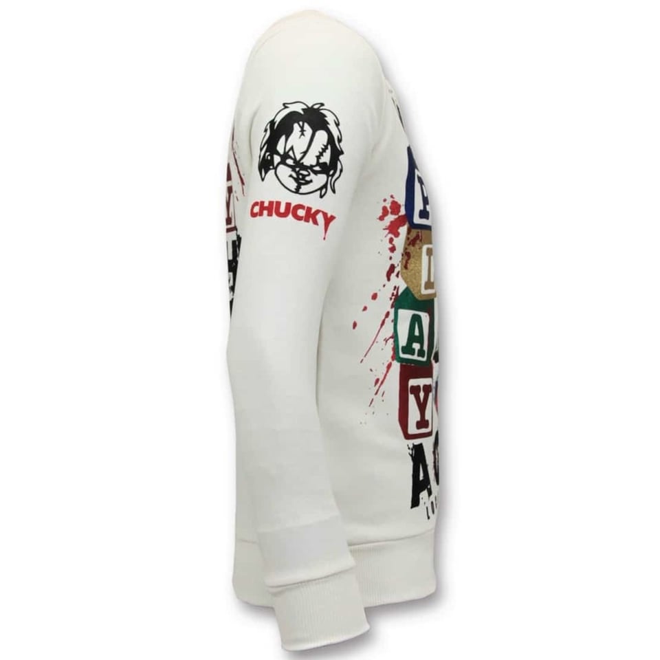 Exclusieve Sweater Heren - Chucky Childs Play - Wit
