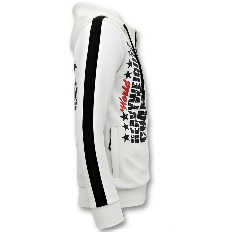 Exclusieve Trainingsvest Heren - Muhammad Ali Print - Wit