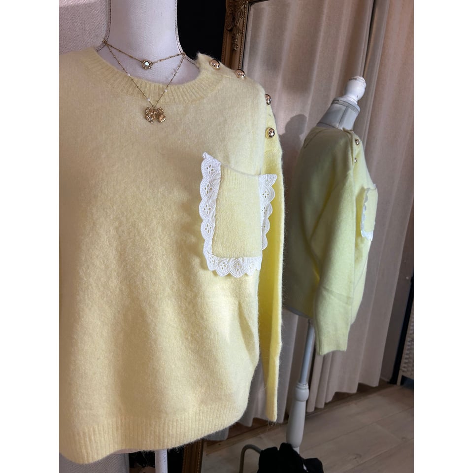 Soft Yellow new Jaune Pullover  - OneSize36.38.40