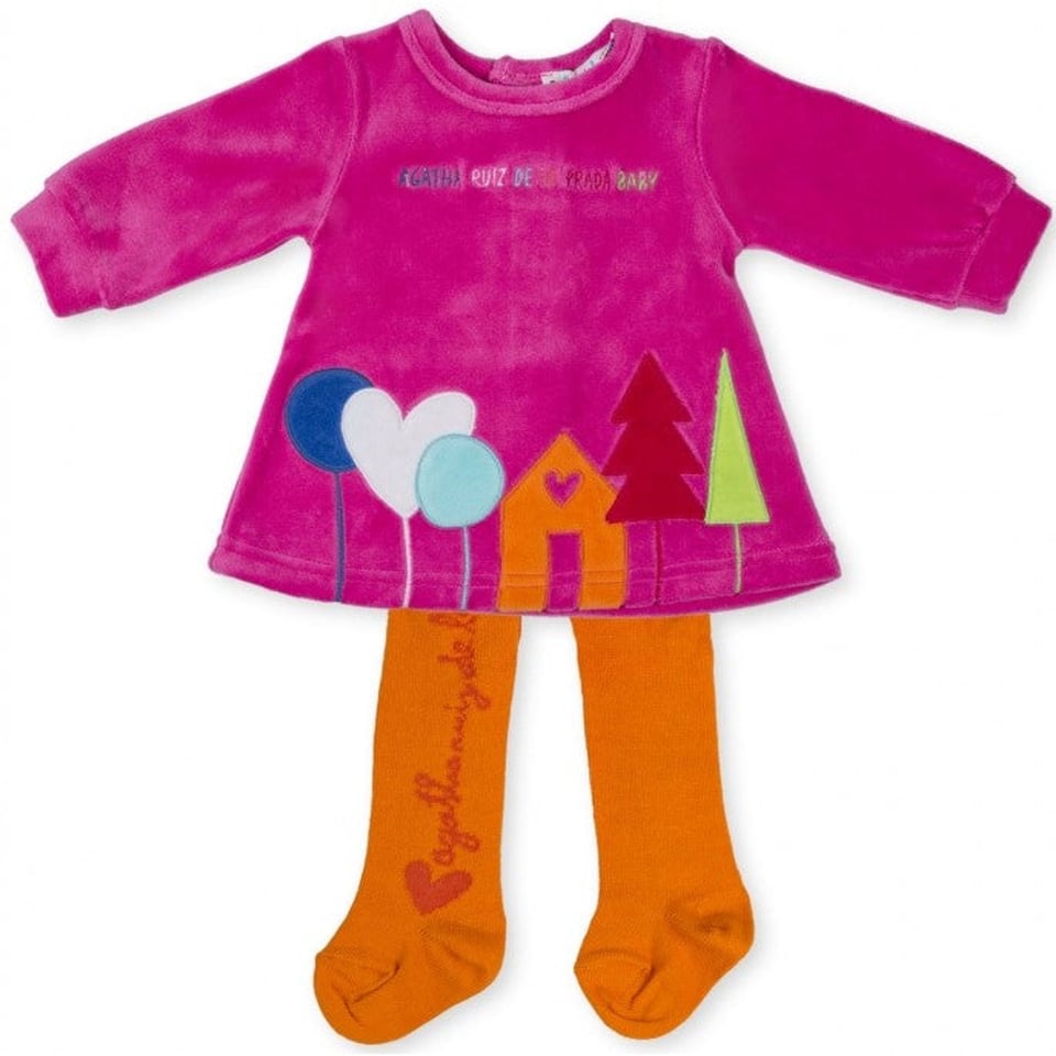 Agatha Ruiz de la Prada baby jurk velours 70 cm