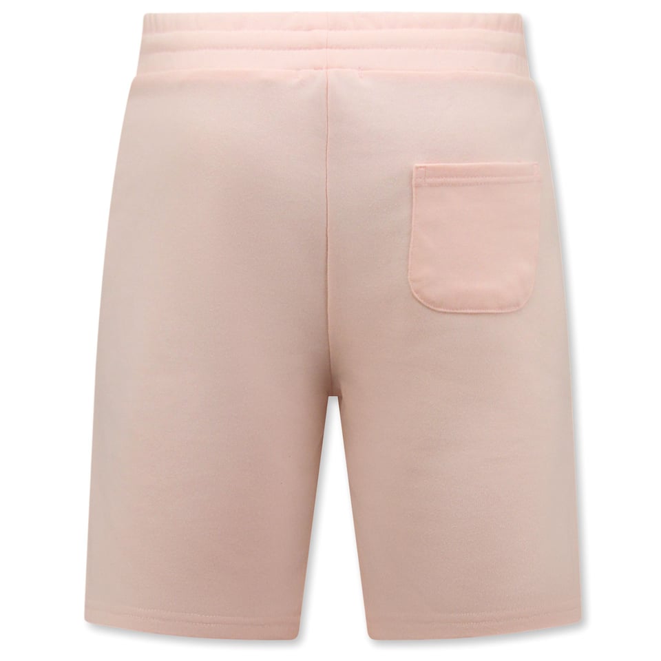 Hoodie Heren Met Rits - Jogging Shorts Heren - SET - Pink