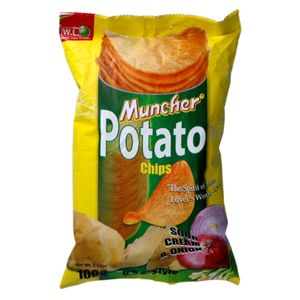 W.L. Muncher D'Patata Chips Sour & Cream 100g