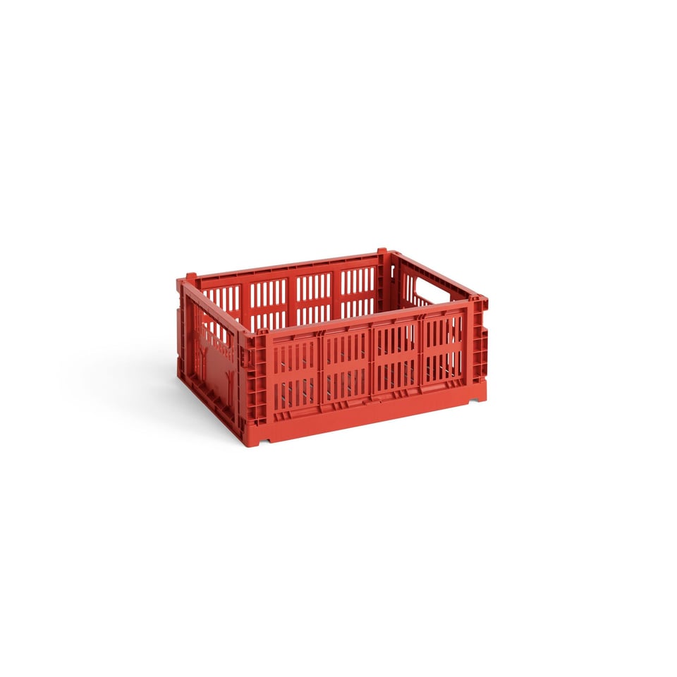 HAY Colour Crate Klap- en Stapelkrat M Rood