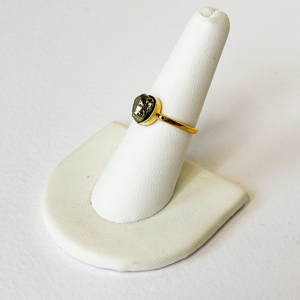 Pyrite Ring - Gold Plated