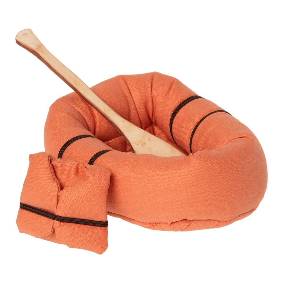 Maileg bootje rubber muis oranje 3+