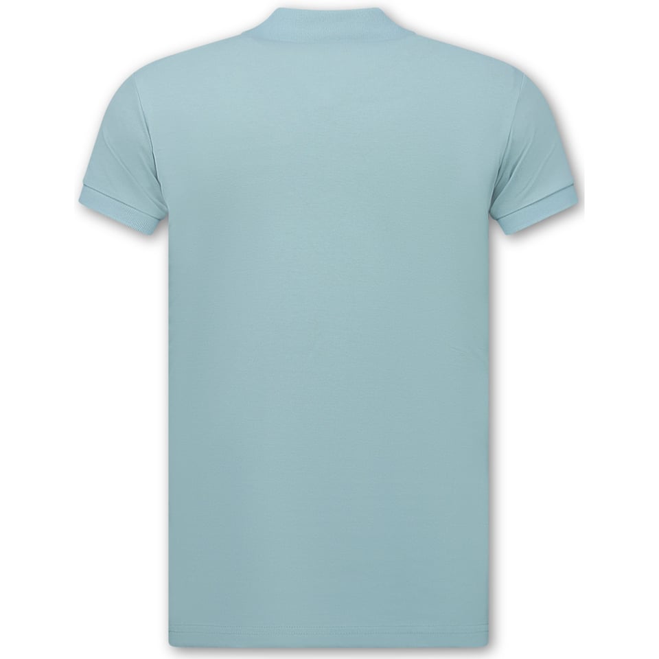 Poloshirt - Poloshirts Heren Korte Mouw - Poloshirt Heren - Slim Fit - A150 - Licht Blauw