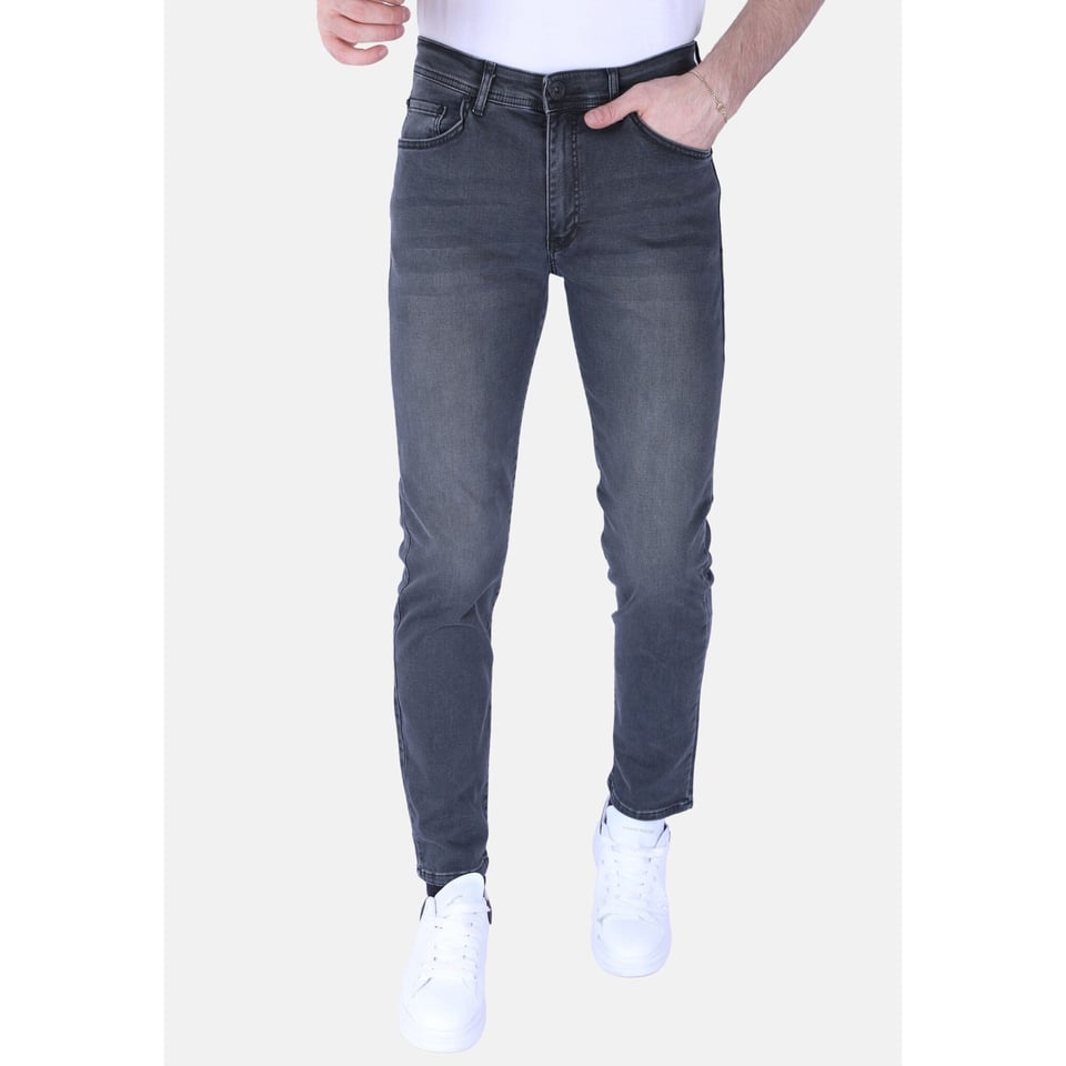 Heren Super Stretch Denim Regular Fit - DP55 - Grijs/Groen