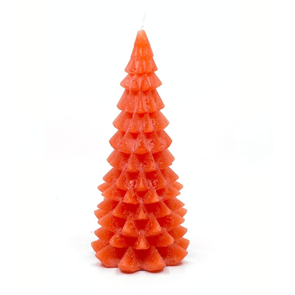 Kaars Kerstboom Frosty 9x20cm in 3 Kleuren