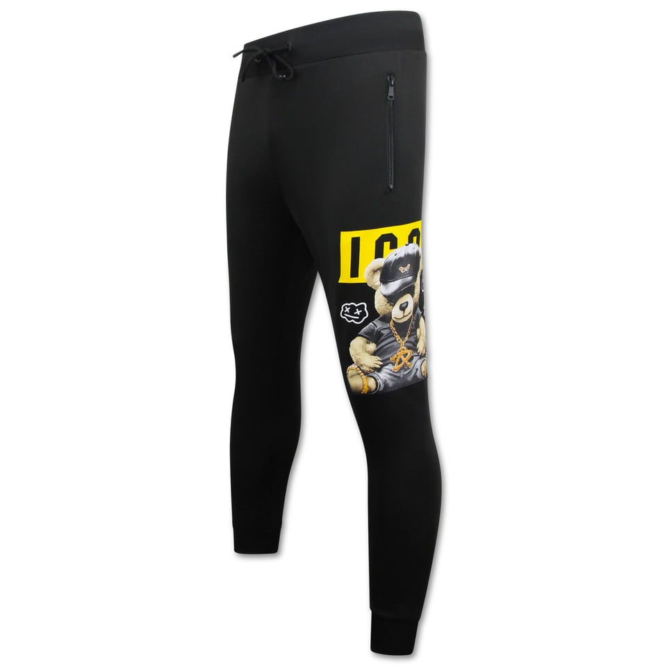 Trainingspak Heren ICON Print - Huispak - Joggingpak - 1001 - Zwart