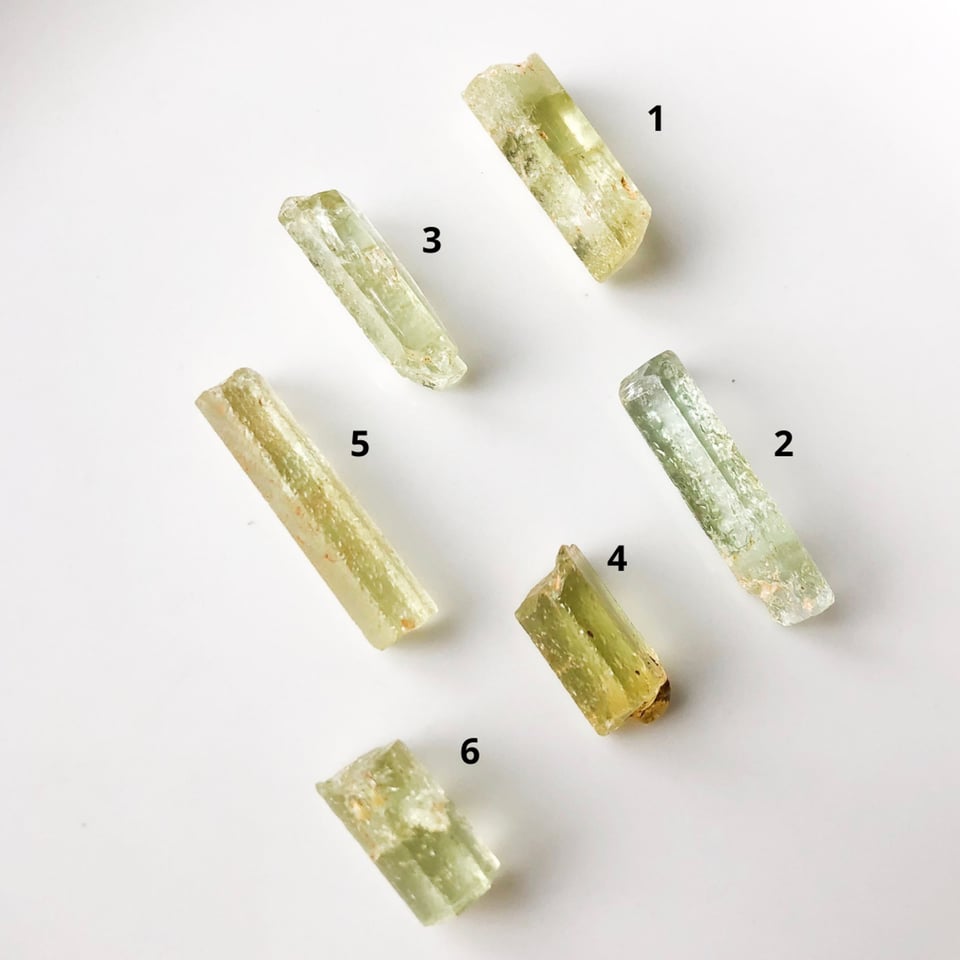 Green Beryl - Natural Terminated Stones