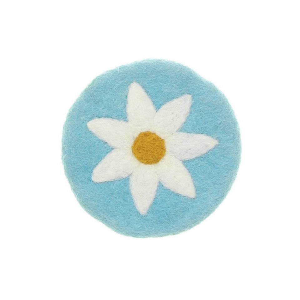 Onderzetter Margrietje Turquoise 20cm