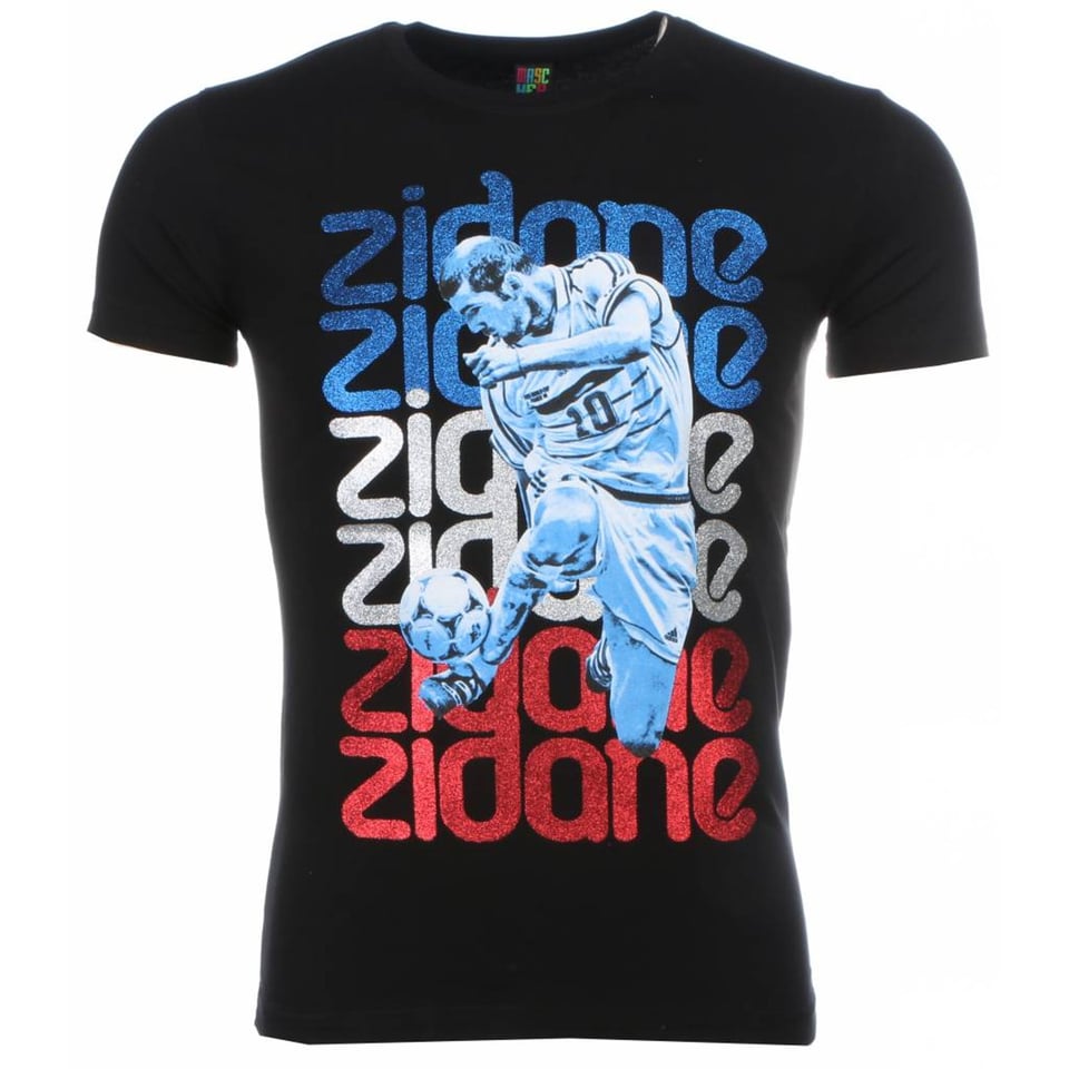 T-Shirt - Zidane Print - Zwart