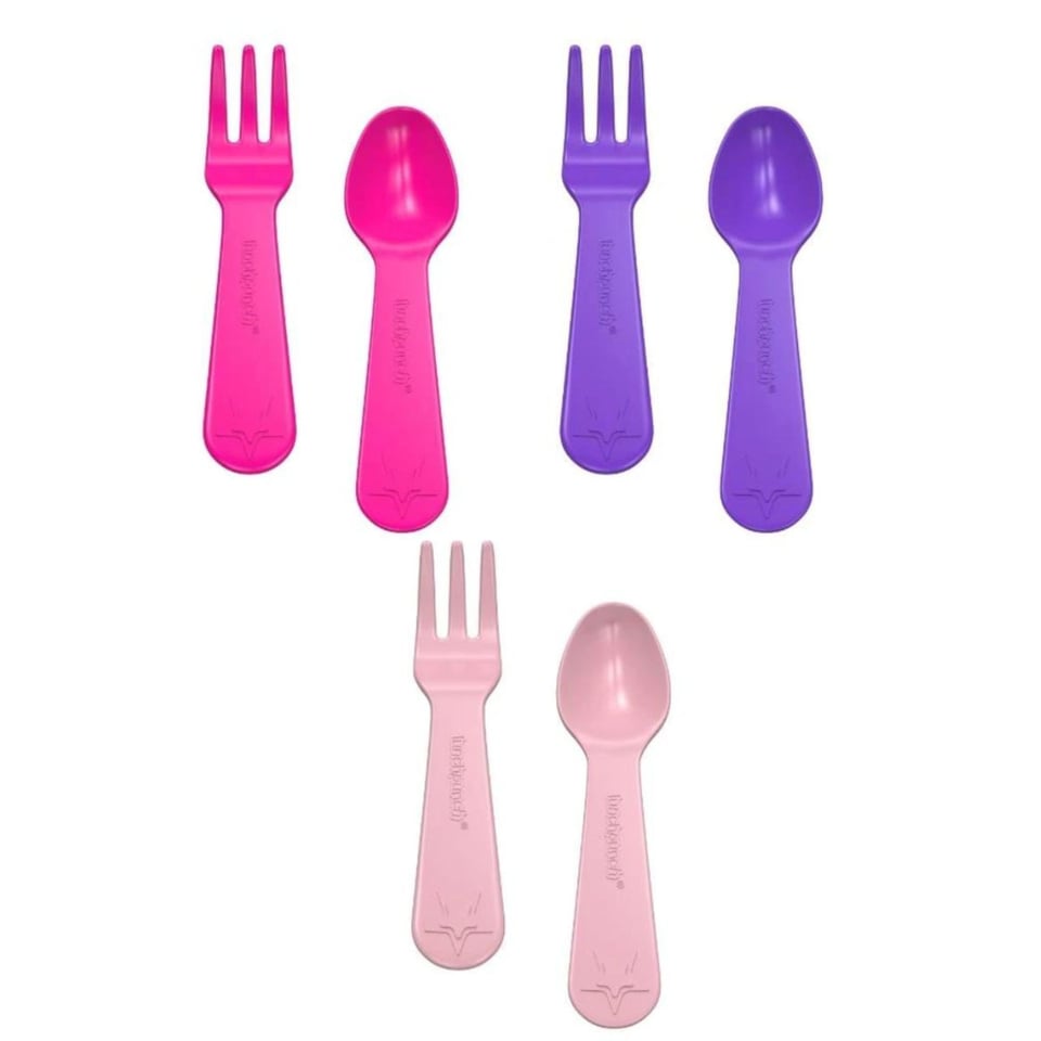 Lunch Punch Vork en Lepel Sets Roze - Roze