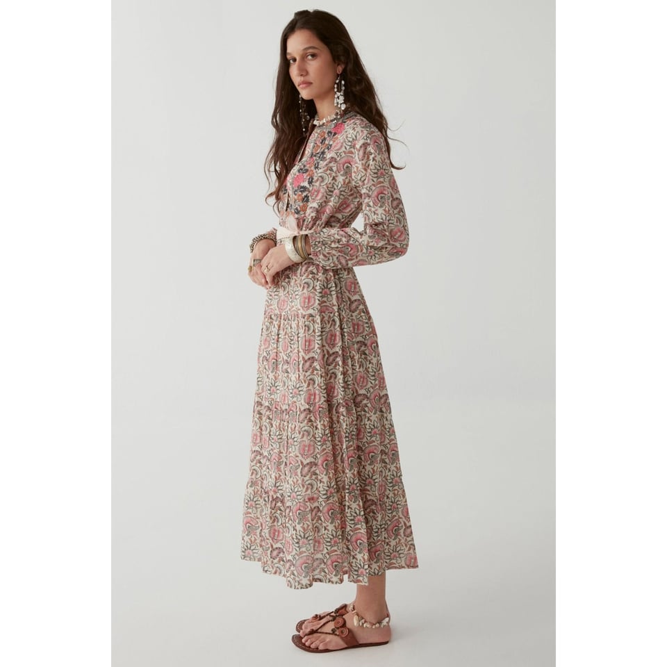 knee length dresses for ladies Luxurious jacquard embroidery retro autumn dress- Didi  GOOD GIRL REBEL