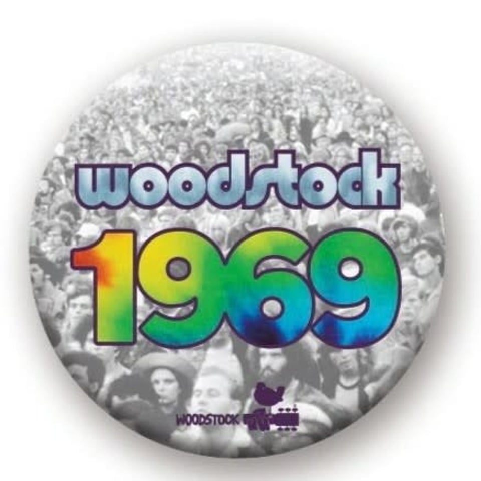 Woodstock 1969 Pinback Button - 1960's - Sixties - 60s Pin