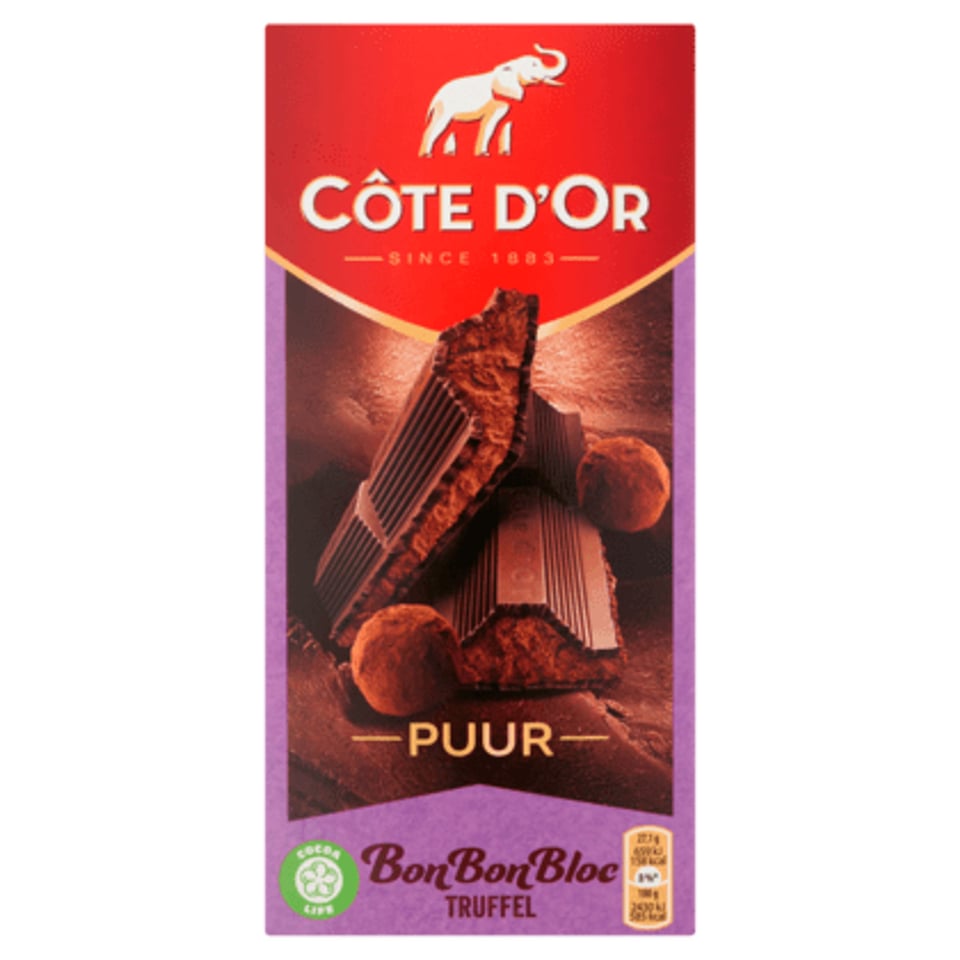 Côte d'Or BonBonBloc Chocoladereep Puur Truffel