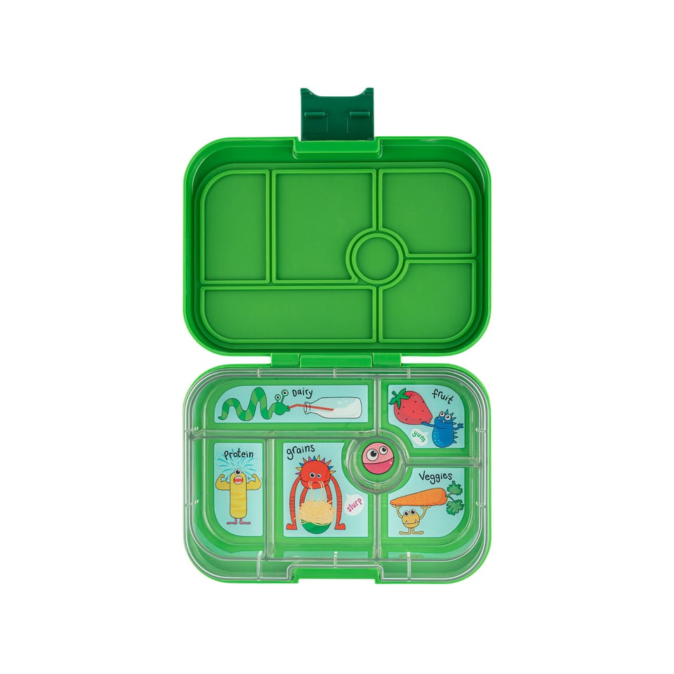 Yumbox Original 6 Vakken Jurassic Green / Monsters - Groen