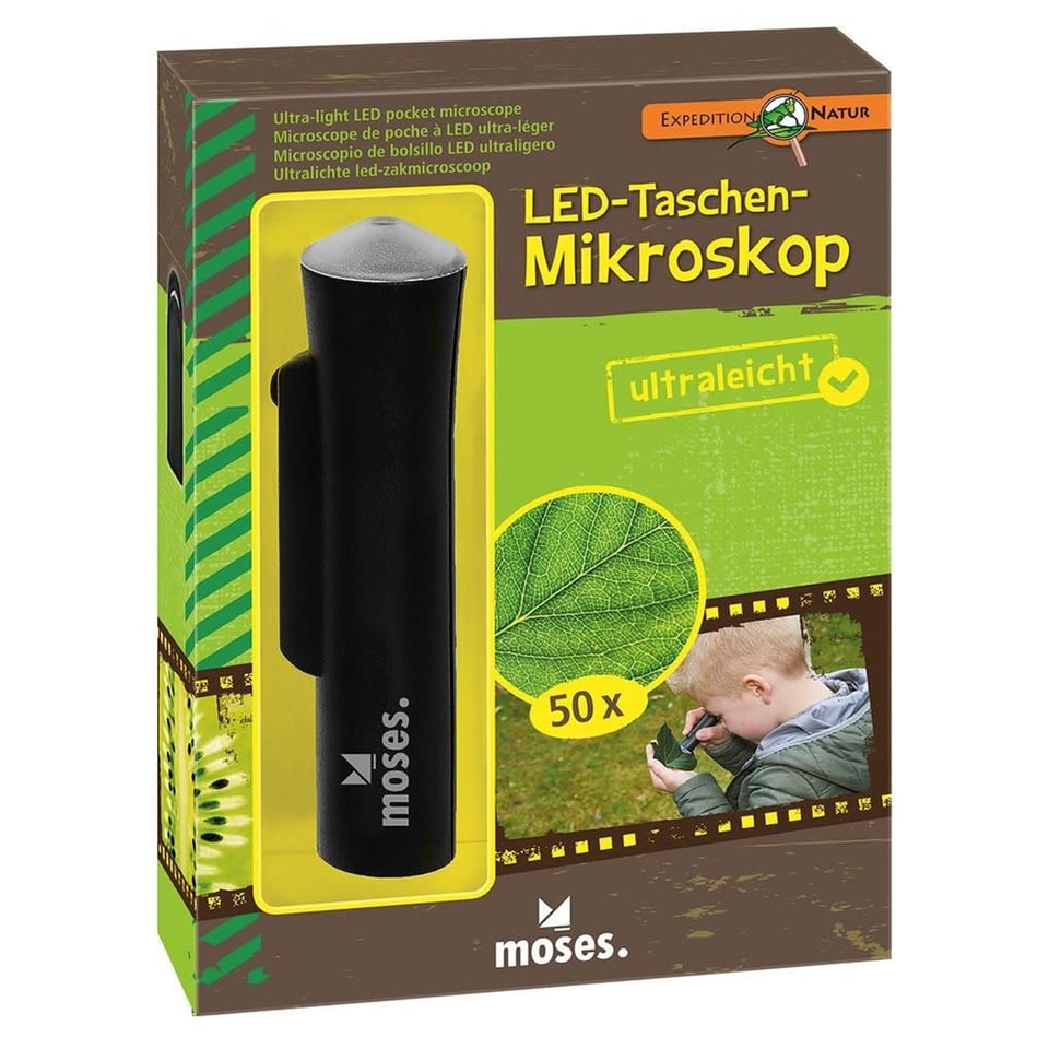 Moses Expeditie Natuur Microscoop Met Led Verlichting Vergroot 50 X 8+