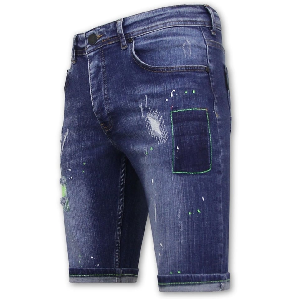 Exclusieve Slim Fit Korte Broek Heren - 1044 - Blauw