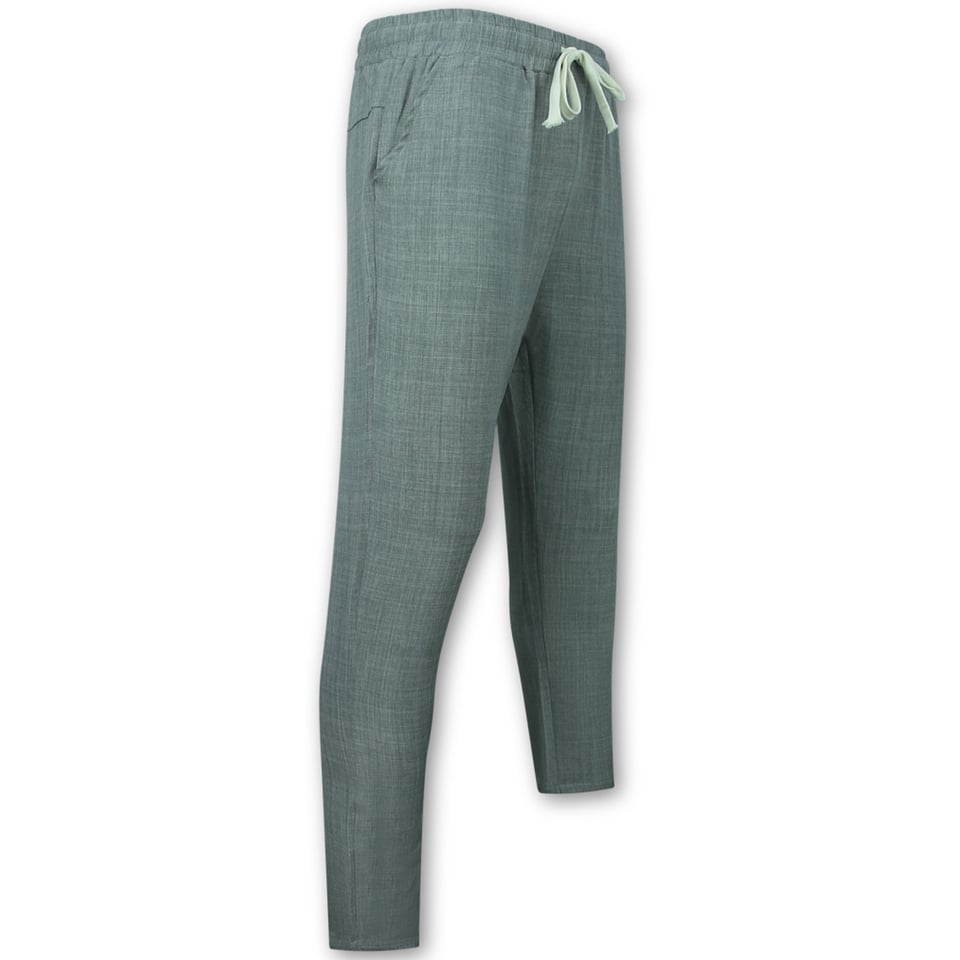 Linnen Zomerset Heren - Linnen Twinset - Linnen Overhemd Heren - Zomer Broek Heren - MG-012 - Grijs