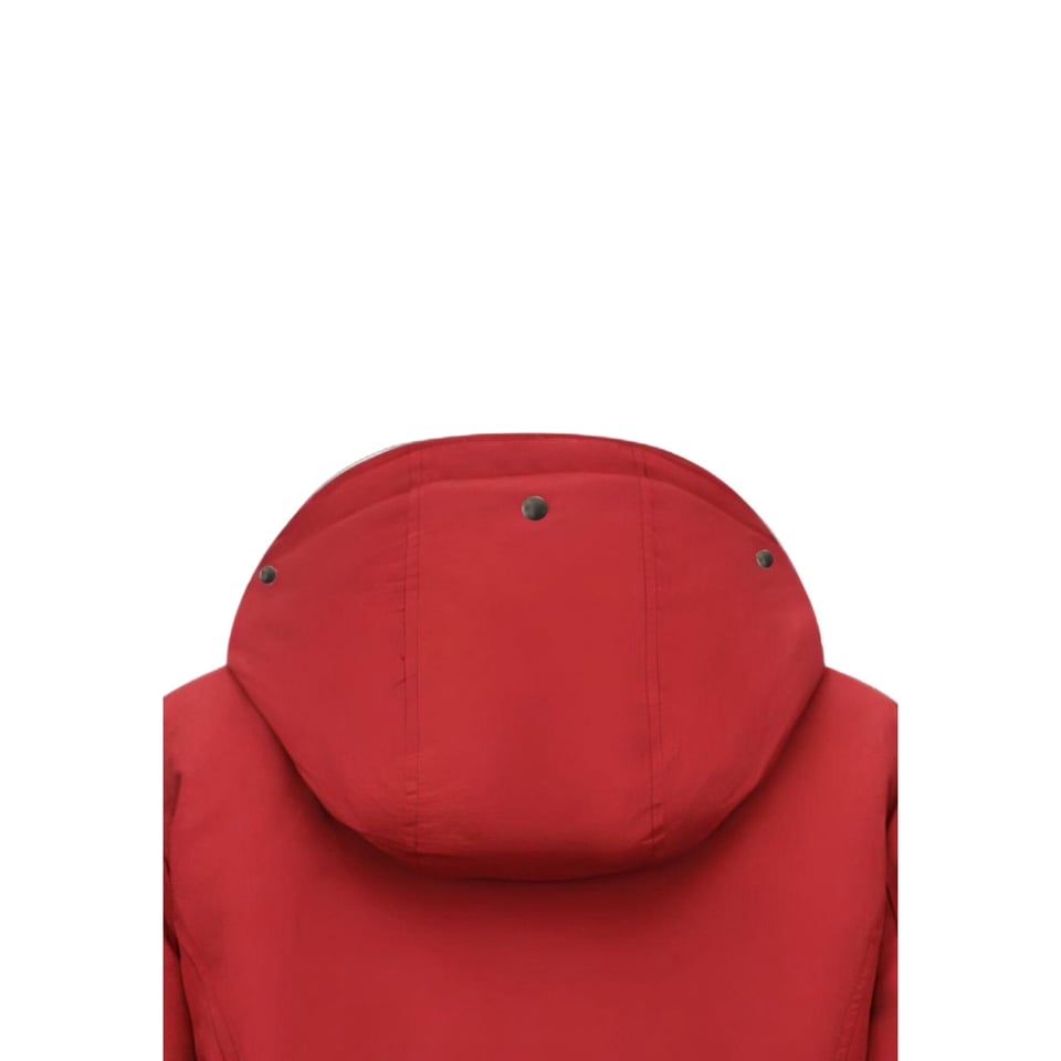 Winterjas Dames Gewatteerd Met Capuchon Rood