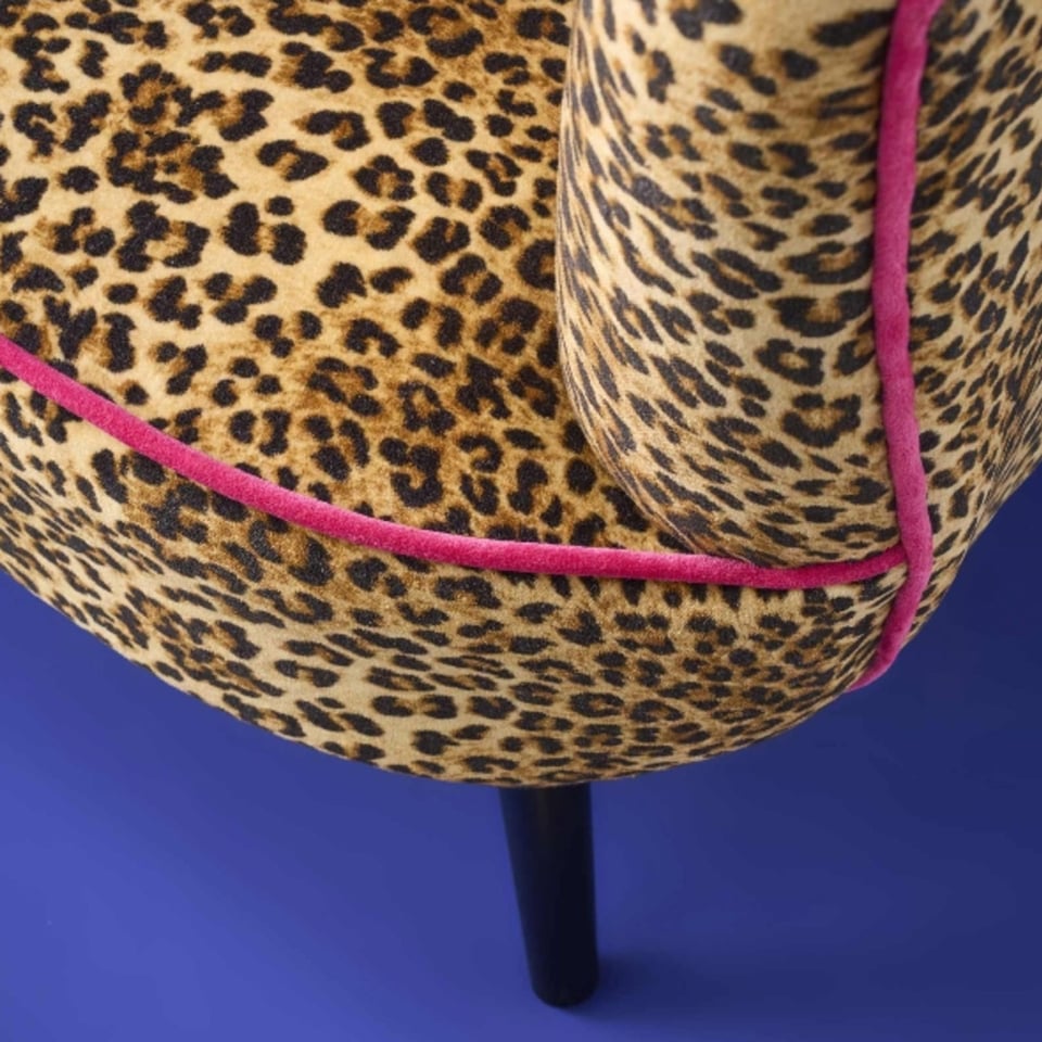 Fauteuil Jungle Love Panter 77x76x83cm Fuchsia Bies