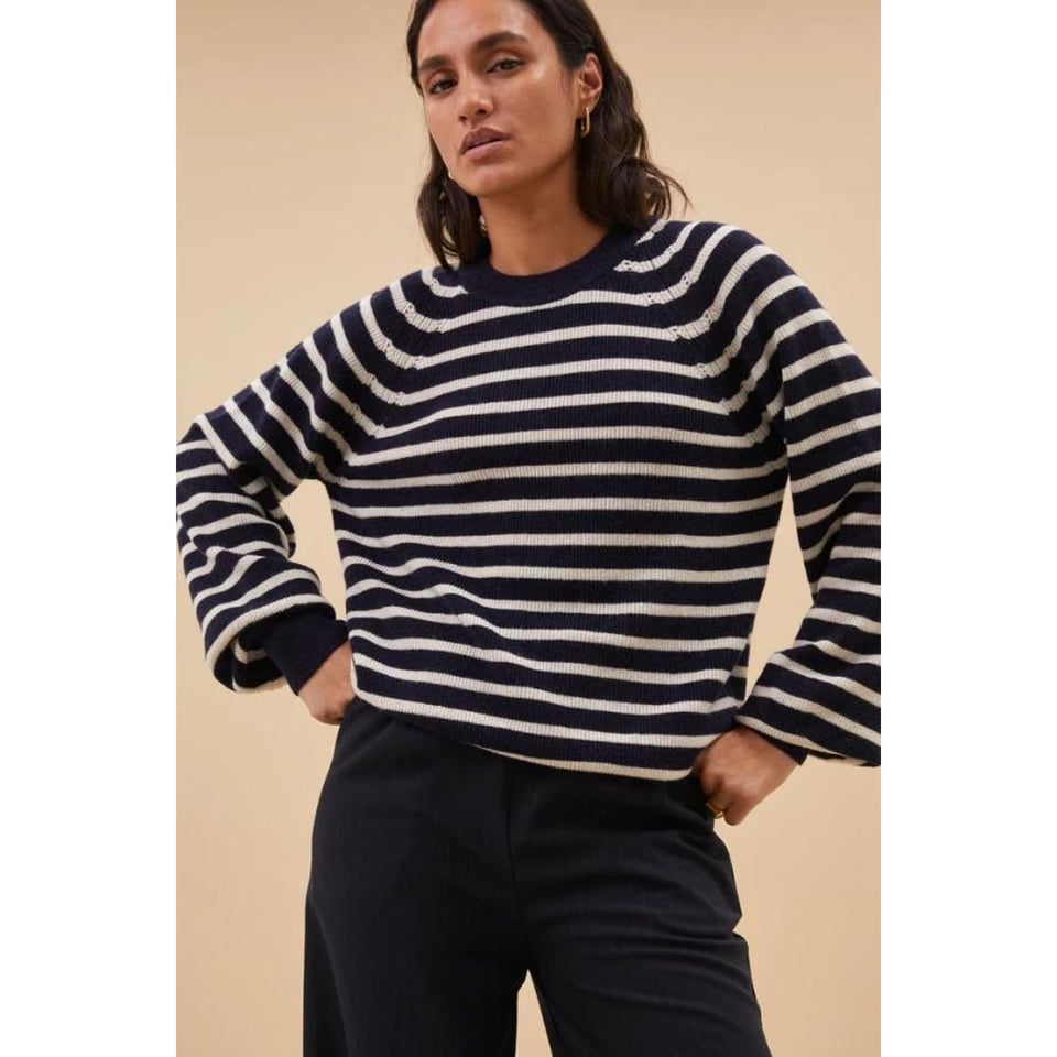 By-Bar Duccio Stripe Pullover Midnight