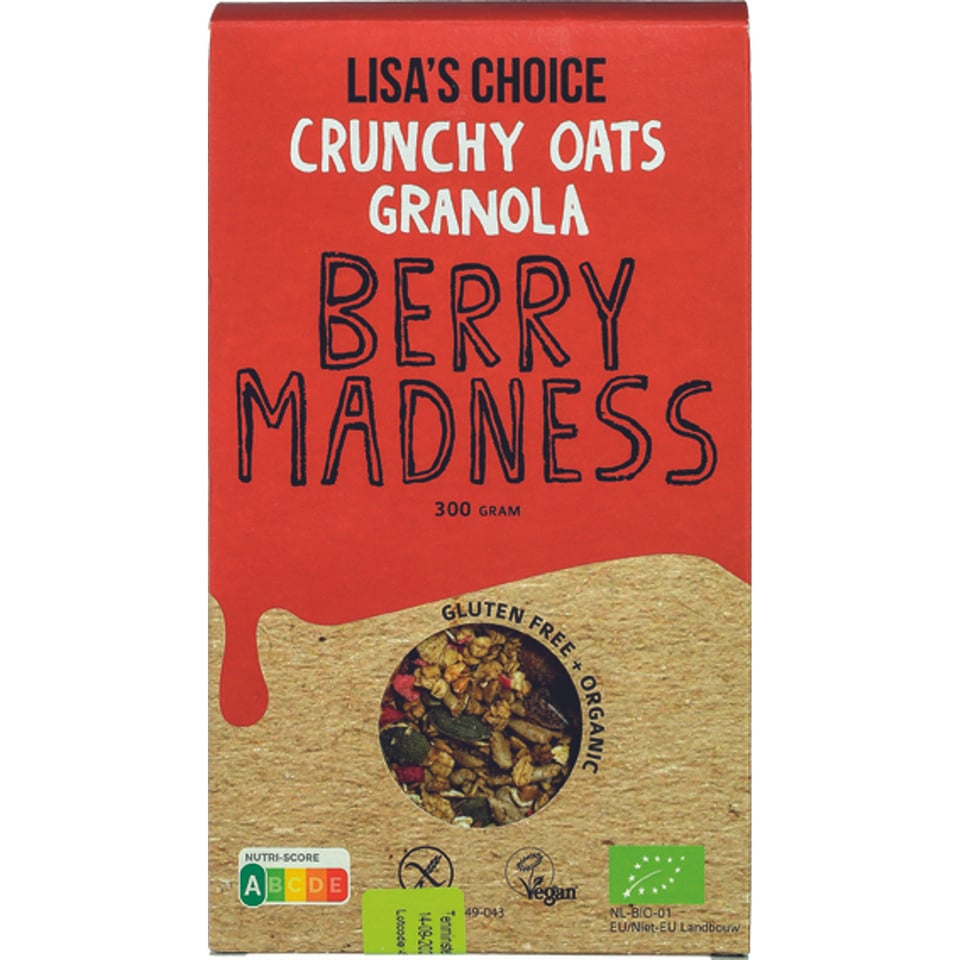 Glutenvrije Granola Berry Madness