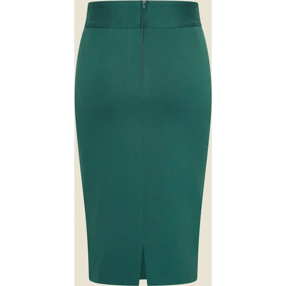 VERY CHERRY Pencil Skirt Forest Green