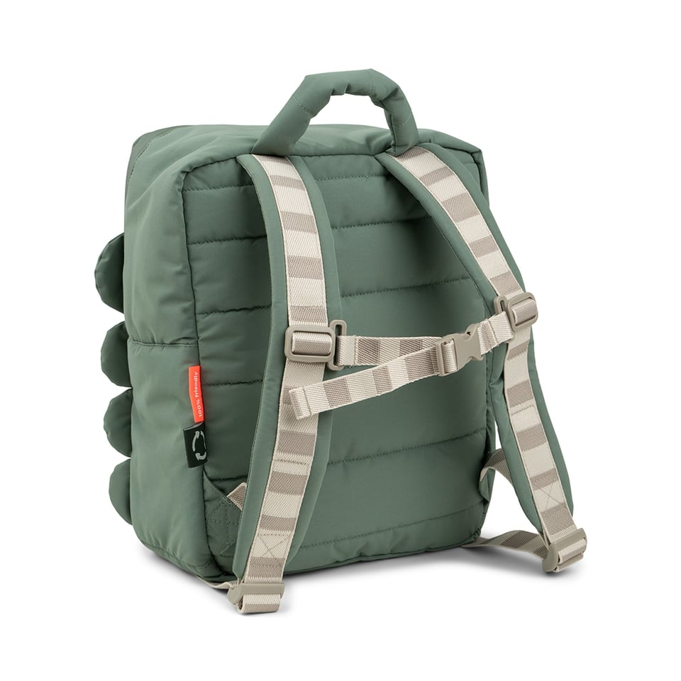 Quilted Kids Backpack Croco Green