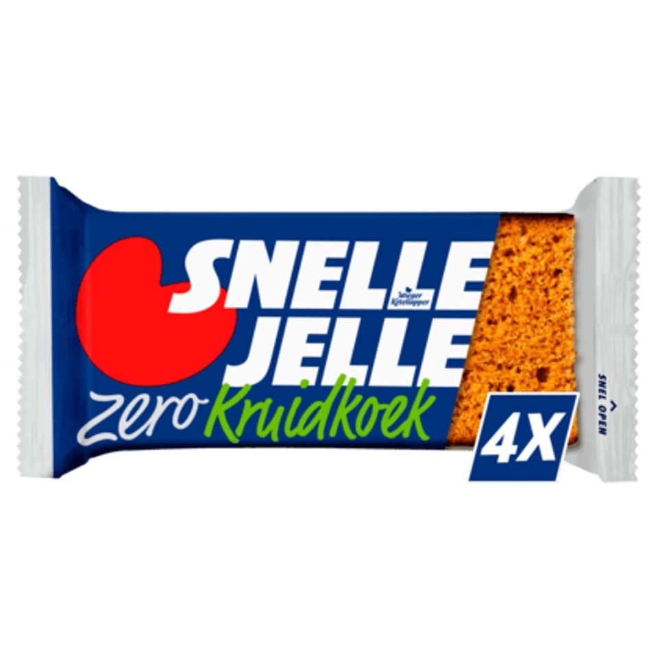 Snelle Jelle Ontbijtkoek Kruidkoek Zero 4-Pack