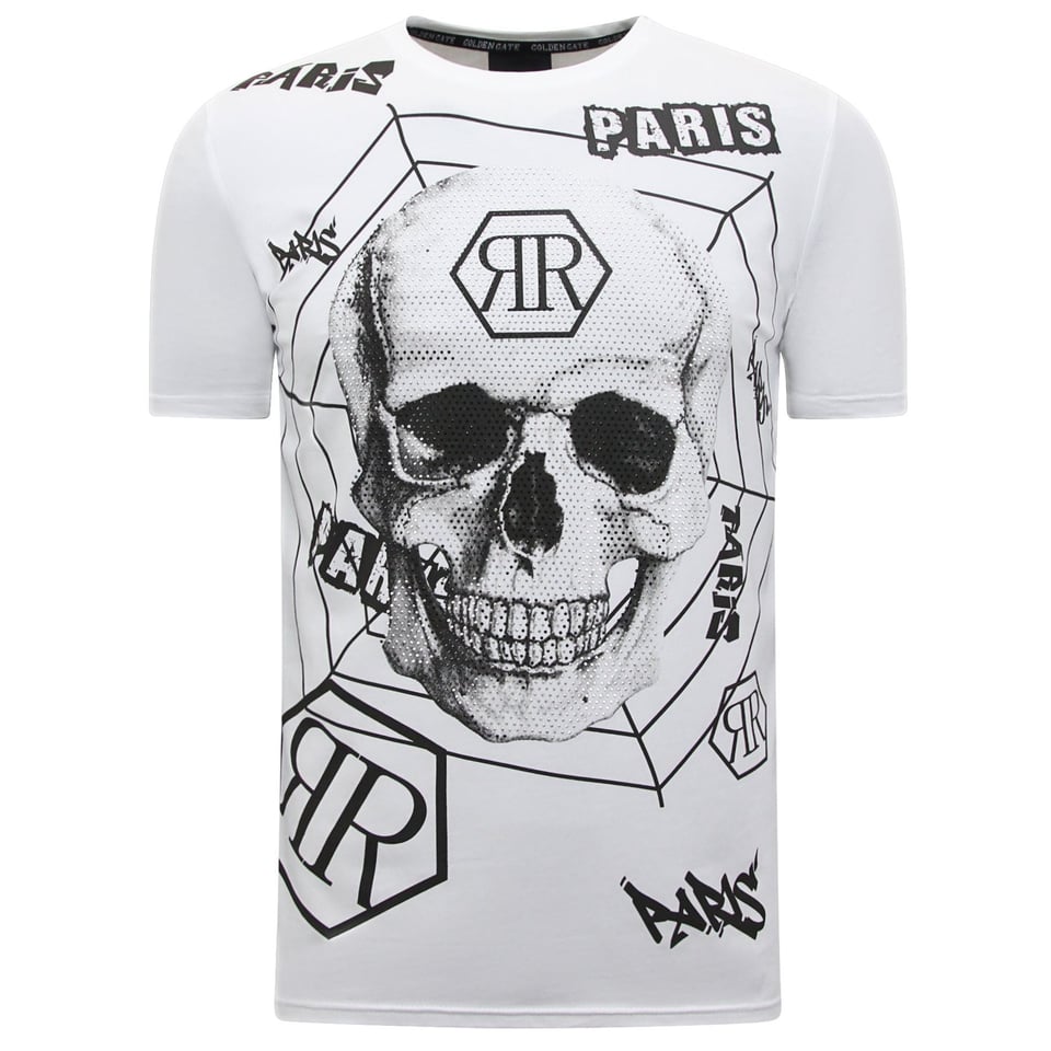 Heren Sets - Skull - Rhinestone - 7968/7969 - Wit