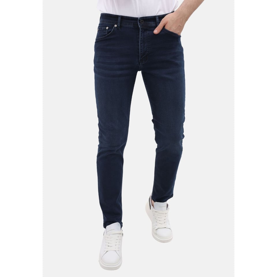 Heren Spijker Broeken - Regular Fit - Stretch Jeans Heren - MM-R-12 - Blauw