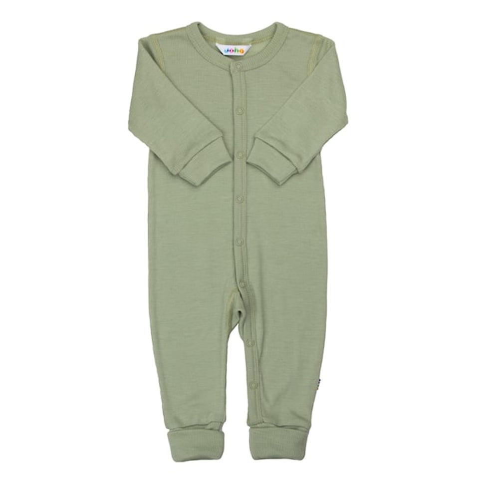 Wol-Zijde Jumpsuit 2 in 1 Voetjes- Groen (Joha)