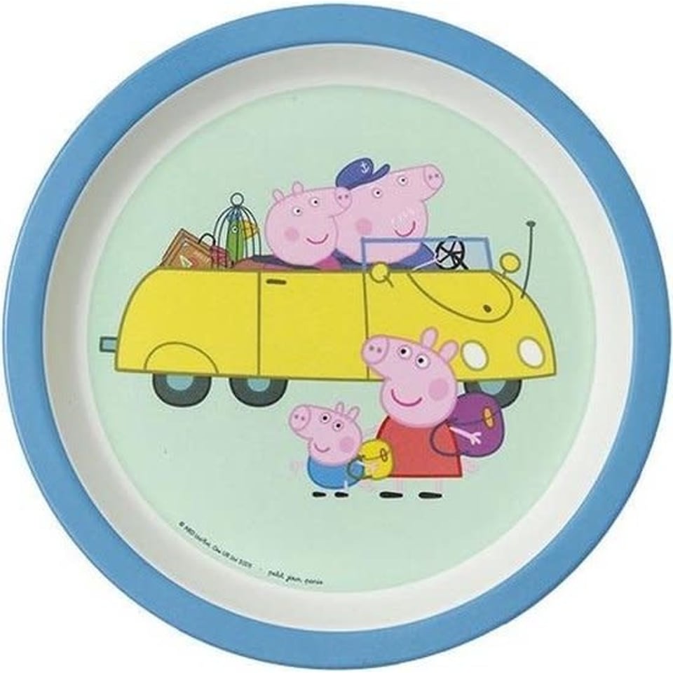 Petit Jour Paris Peppa Pig Bord Met Opstaande Rand 18 Cm + 6 Mnd