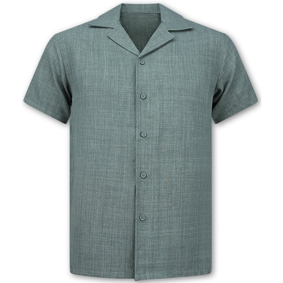 Linnen Twinset - Linnen Zomerset Heren - Linnen Shirt Heren - Zomer Broek Heren - MG-011 - Grijs