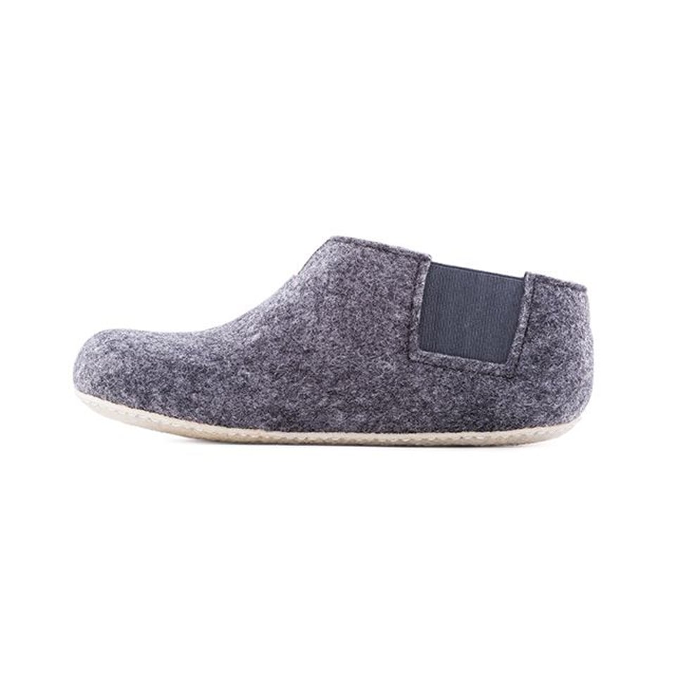 Yves Dark Grey, Wollen Pantoffel