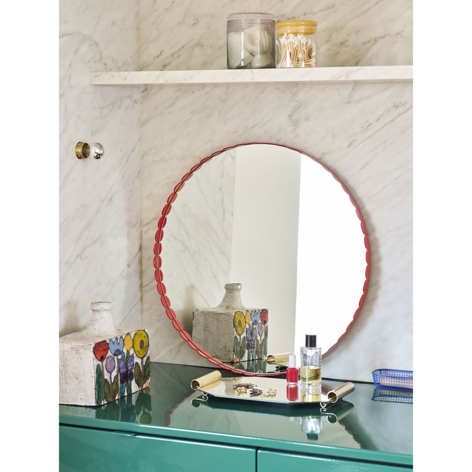 Spiegel Arcs Rond Rood