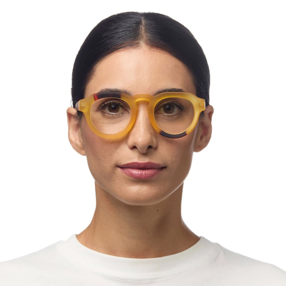 Leesbril ZENO Round Yellow Havana OK042Y3H