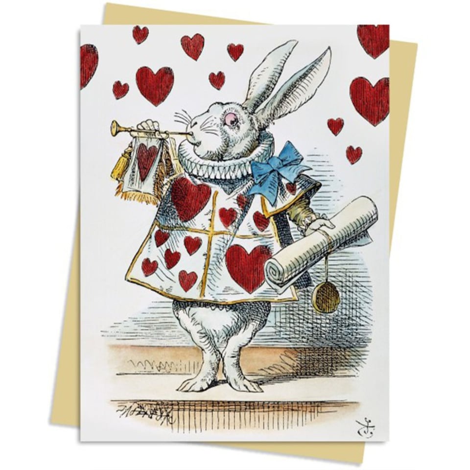 Dubbele Kaart Alice in Wonderland, White Rabbit
