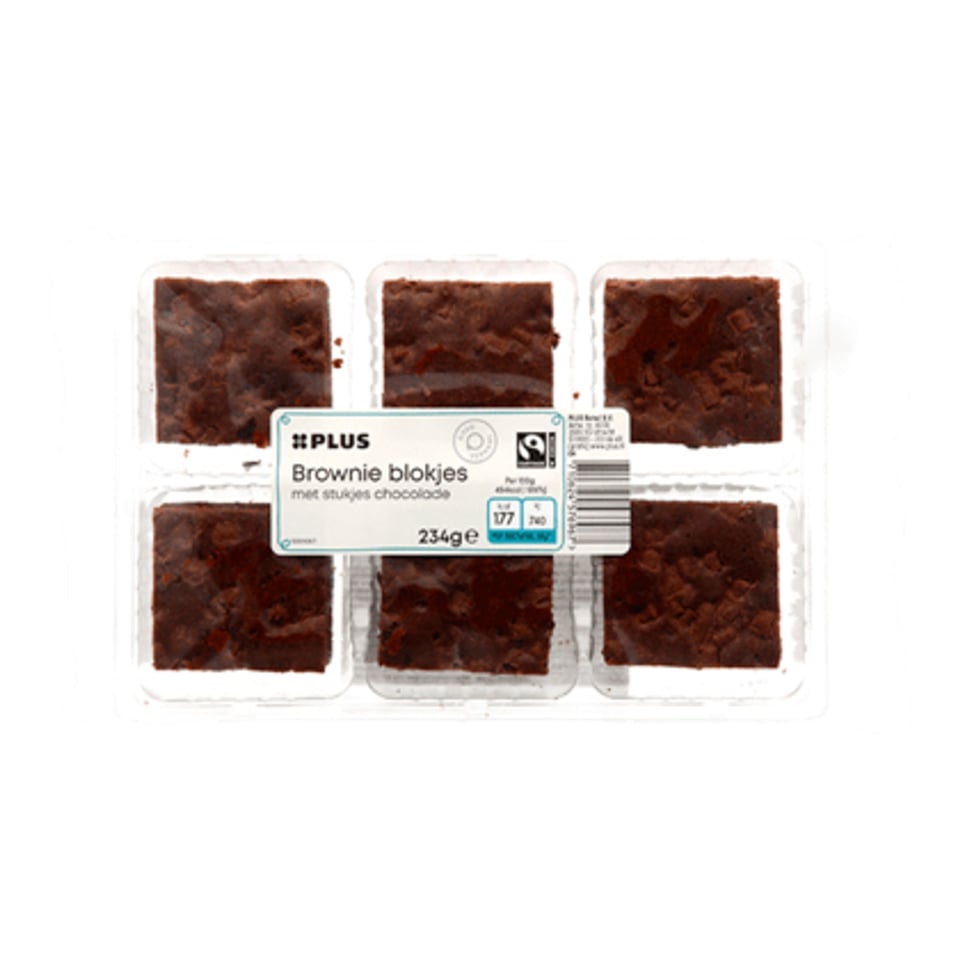 PLUS Brownie Blokjes Fairtrade